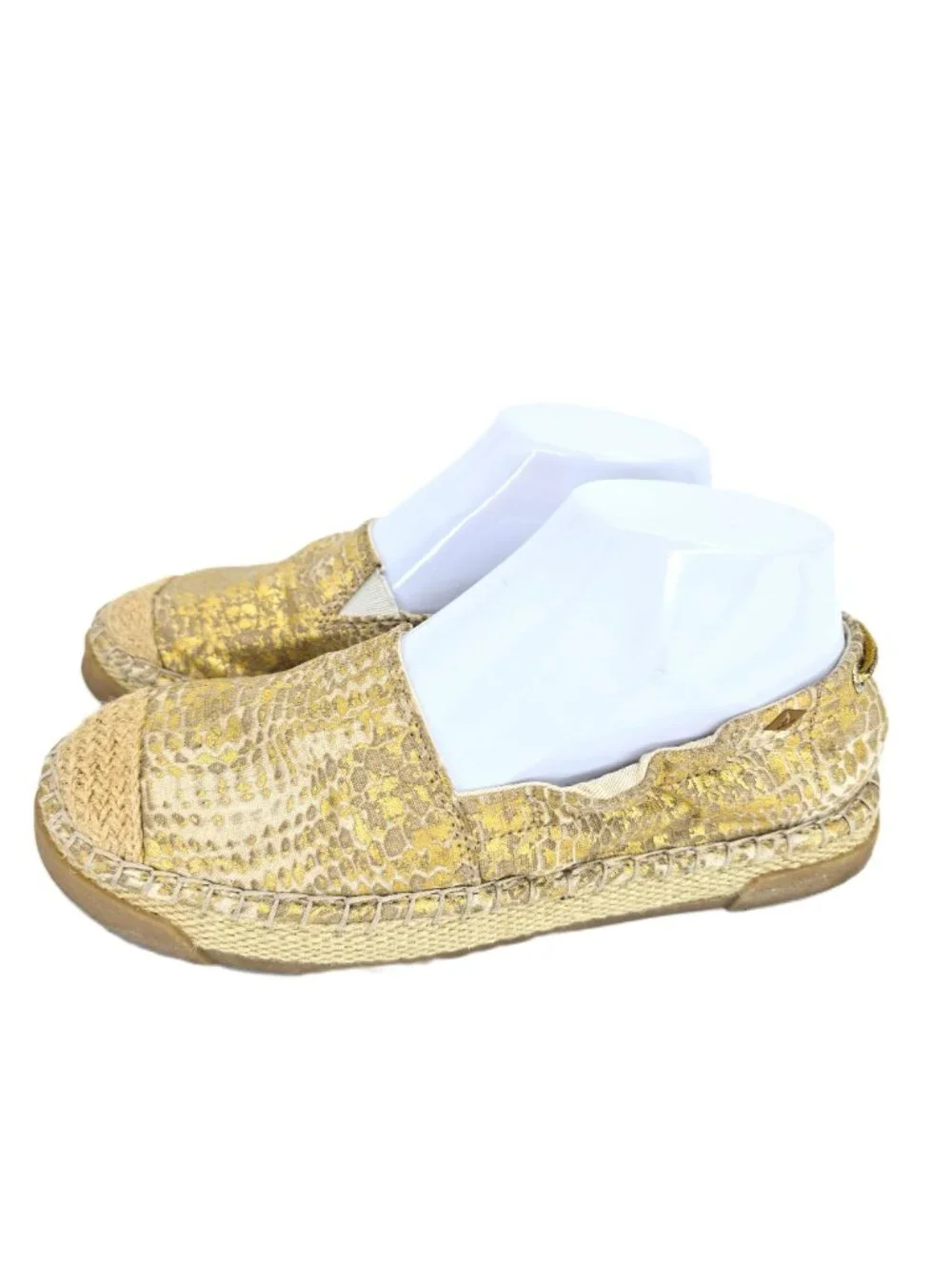 Sperry - Laurel Reef Gold Espadrille Slip-On Shoes Women Size 8